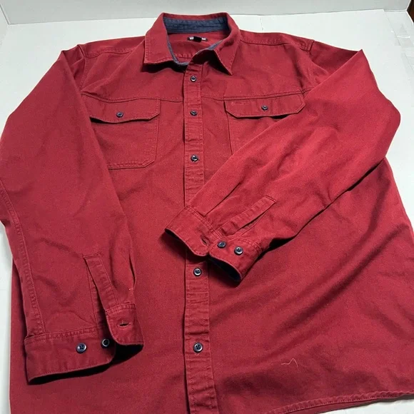 Pategonia XL men’s button up heavy duty shirt maroon/burgundy. - Picture 8 of 11